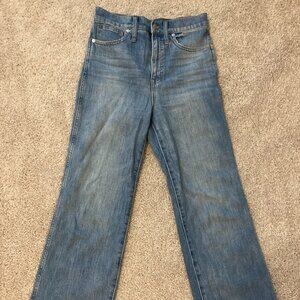 Madewell light wash 11" high rise flare size 28